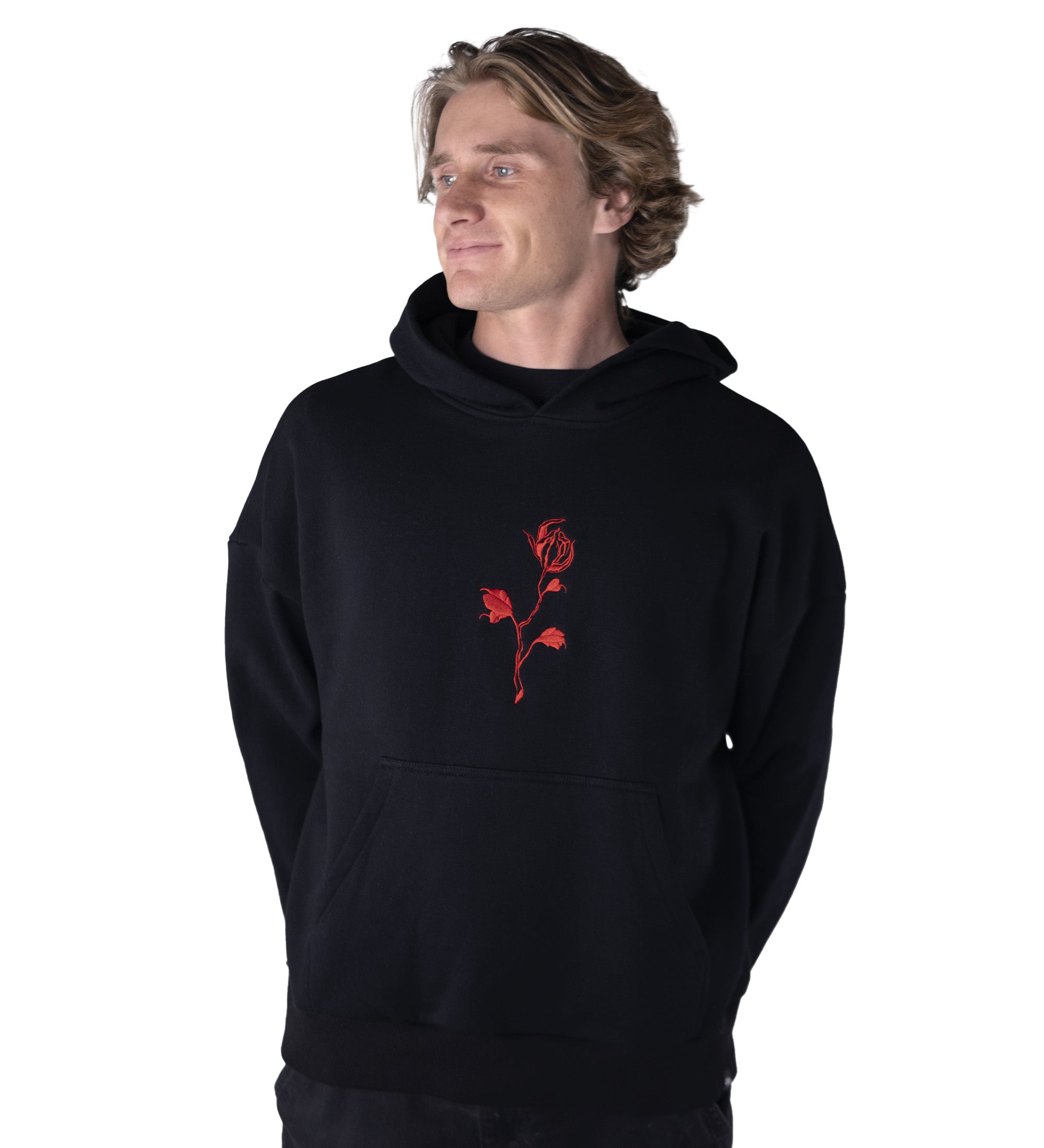 Red Rose Oversized Hoodie